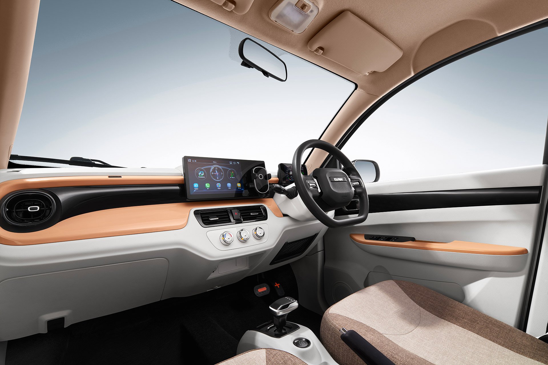 BAW E7 Pro interior — front cabin