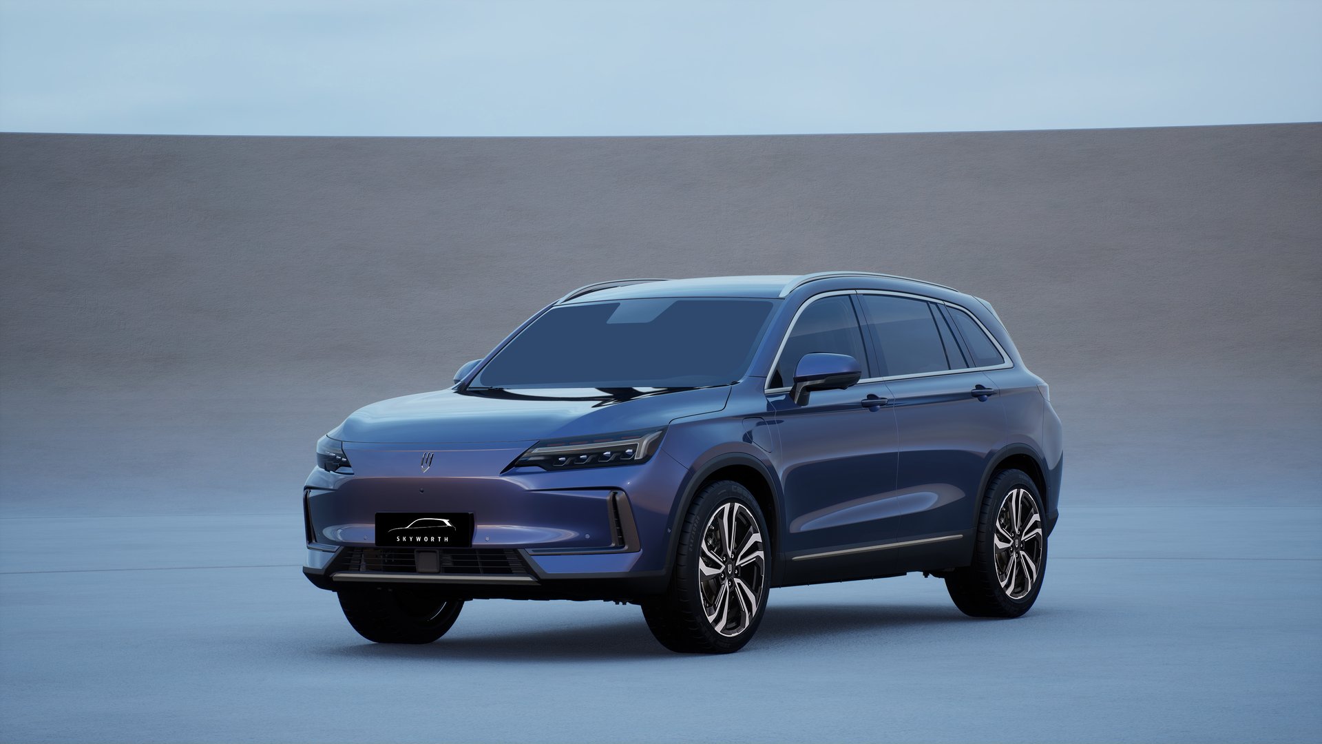 Skyworth E6 exterior — front three-quarter view