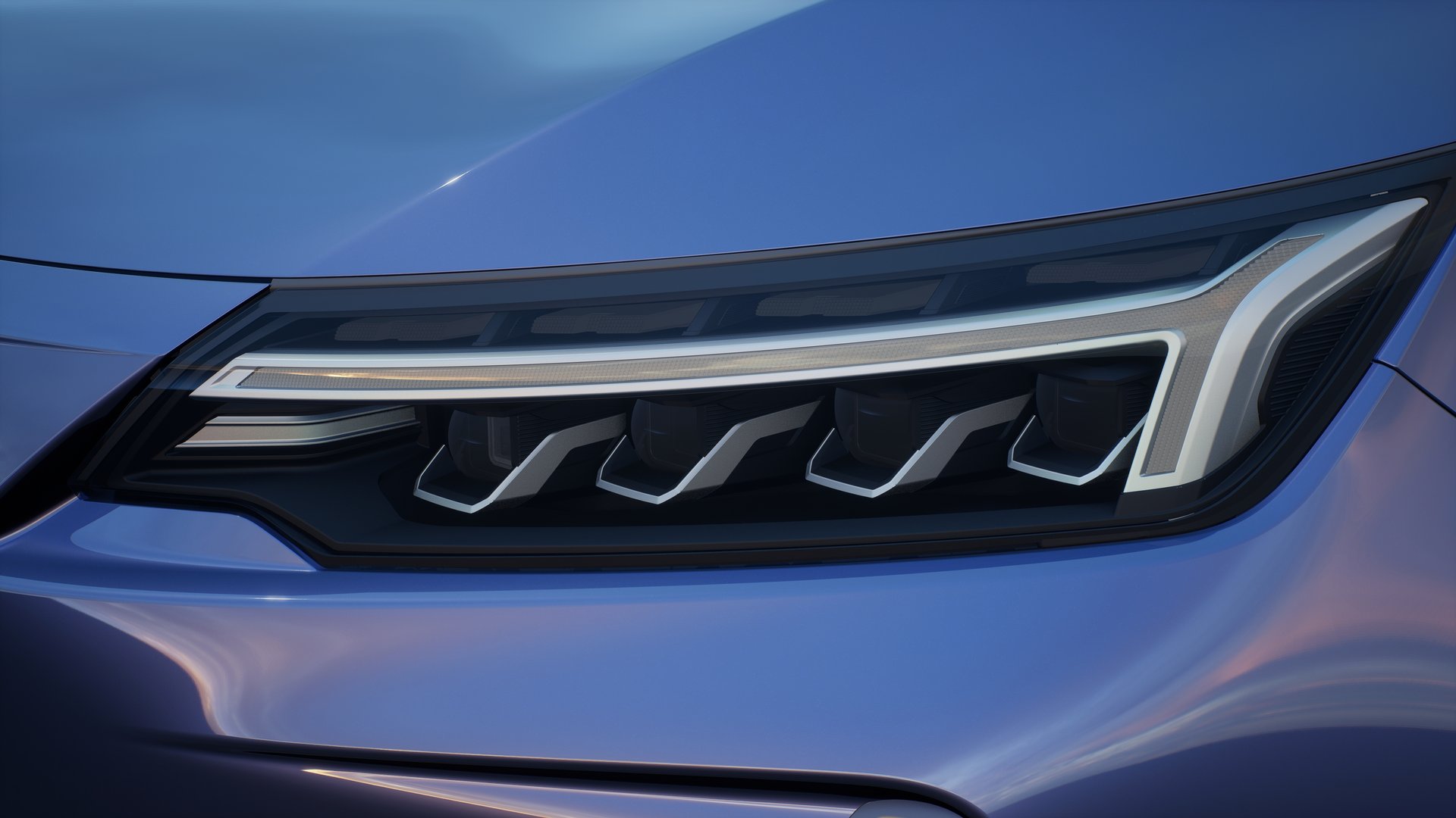 Skyworth E6 exterior — LED headlamp detail