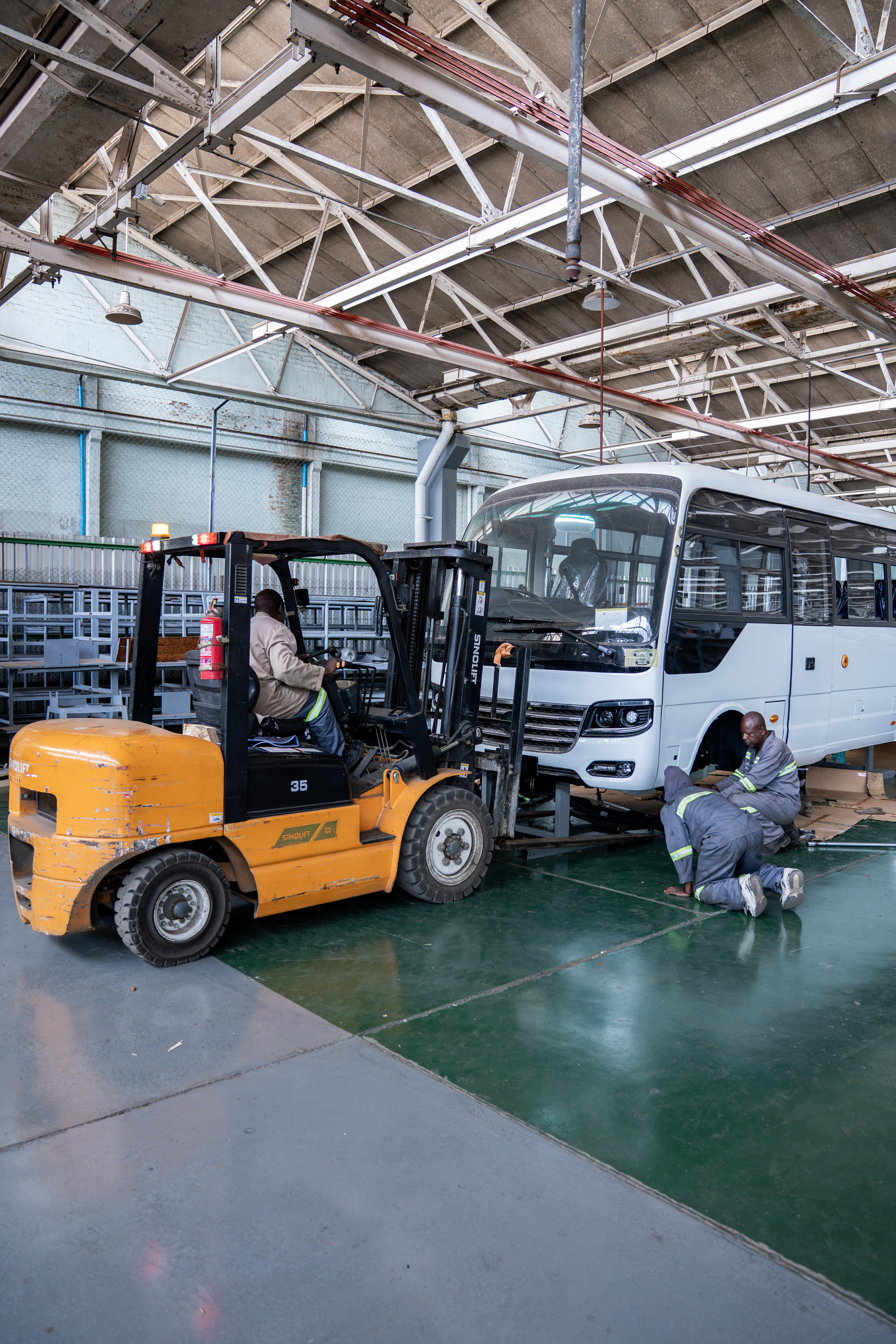 Yutong D7 body work at QMM Mutare